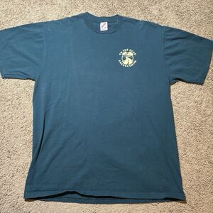 Vintage Jerzees On The Road Productions Green T-Shirt Mens XL Double Sided